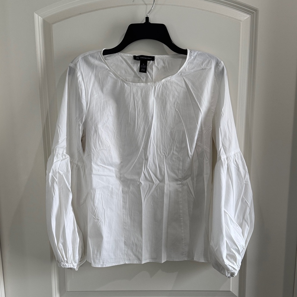 INC International Concepts Classic White Blouse